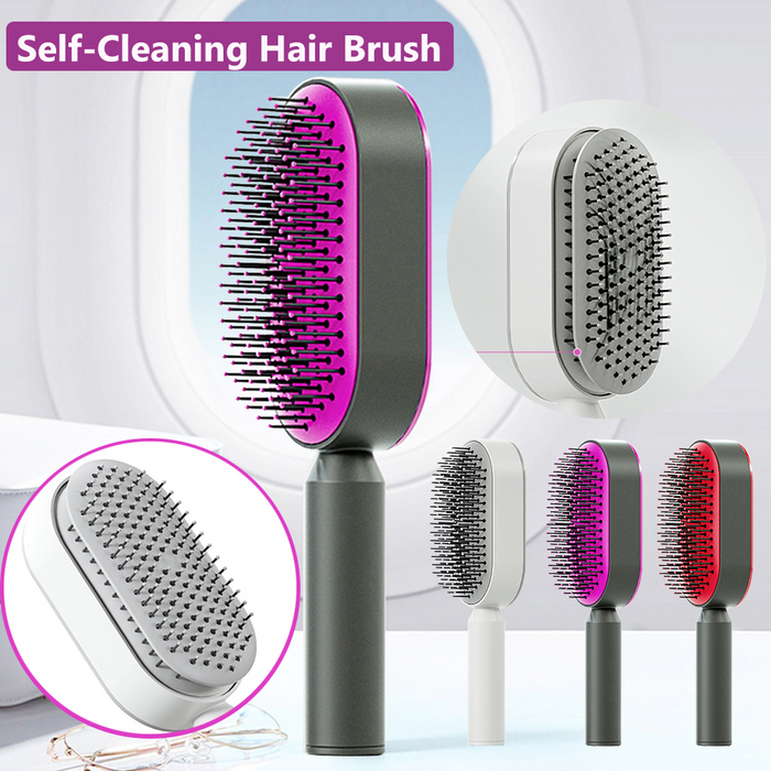 SelfieClean Self-Cleaning Hairbrush & Detangler