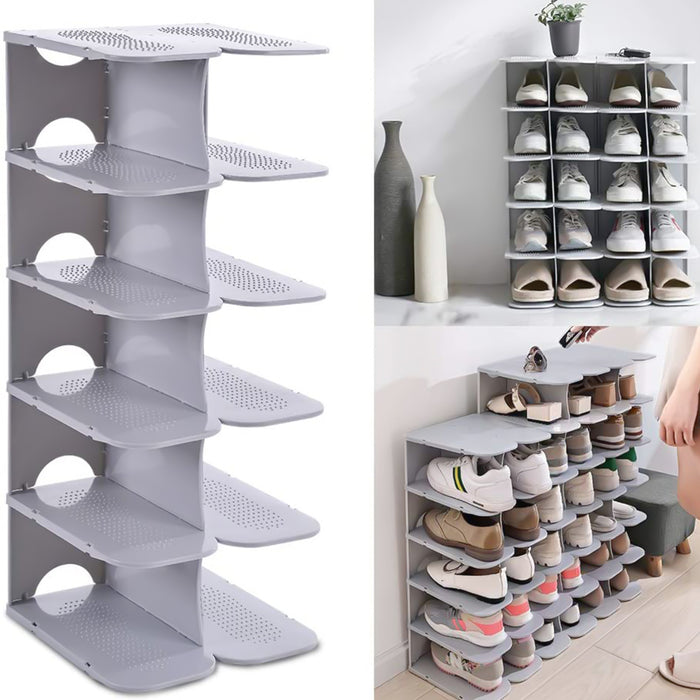 Space Saving Shoe Rack (For 6 Pairs)