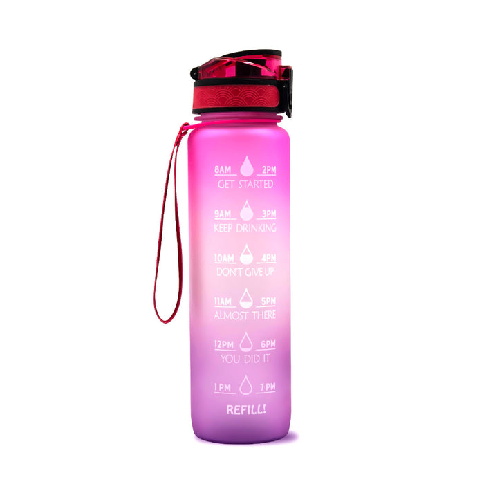 Motivational Water Bottle with Time Marker