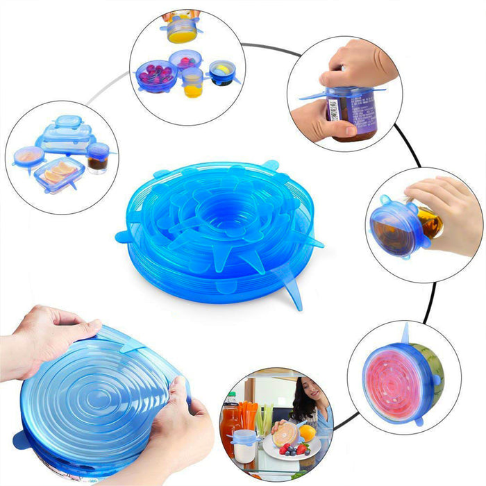 Stretchable Silicone Bowl Covers (12Pcs)